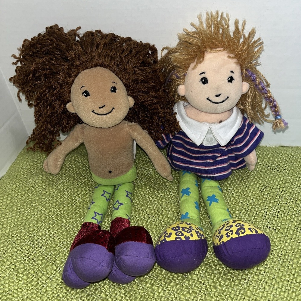 Vintage Groovy Girls 13" Plush Dolls Lot Of  2"Siri"‎ And "Solana ", Retired